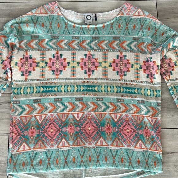 Anthropologie Akemi + Kin Morgana aztec shirt size medium - Picture 3 of 7